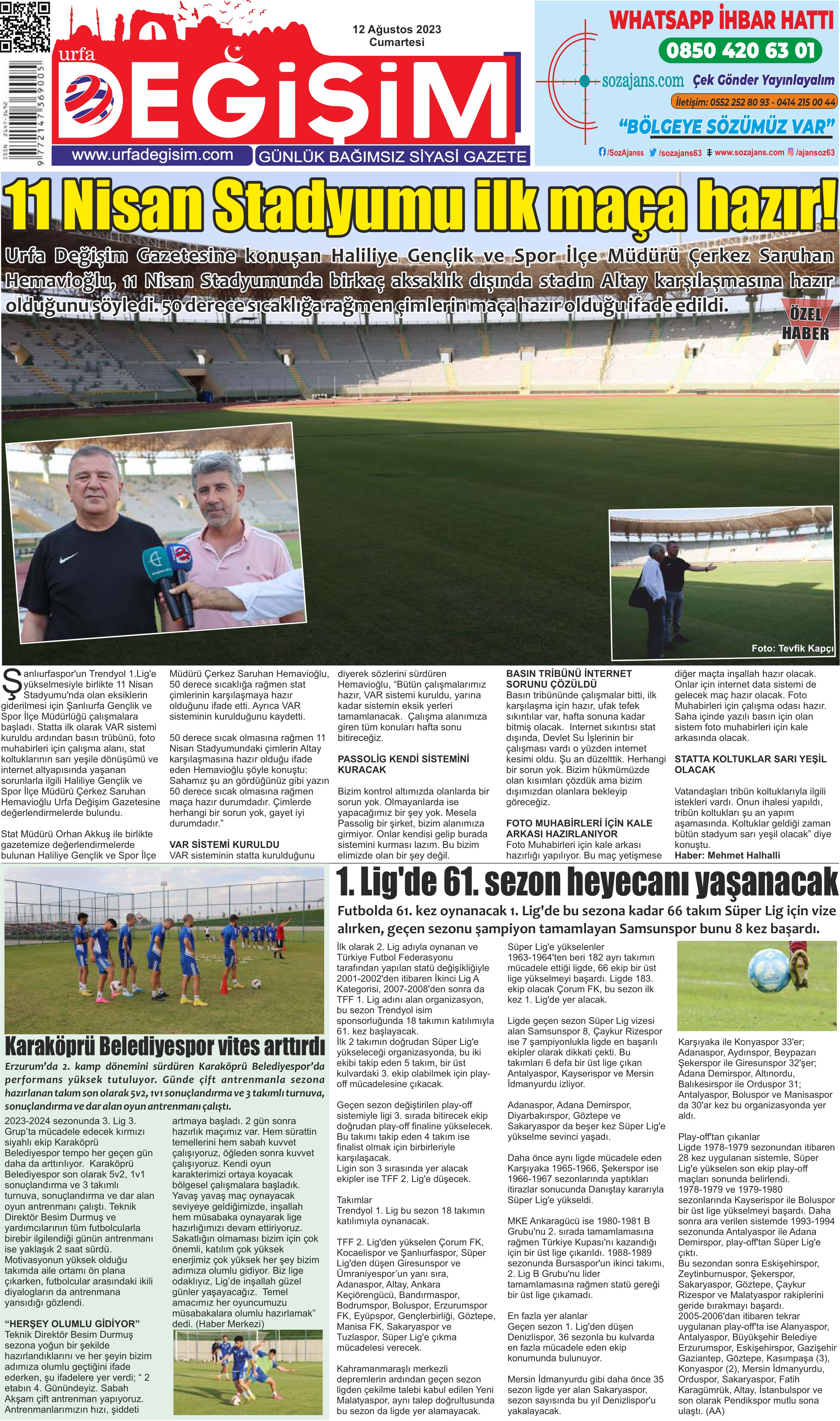 URFA DEĞİŞİM GAZETESİ