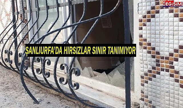 Şanlıurfa'da hırsızlık olayları artıyor!