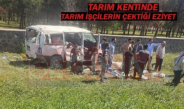 Tarım işçileri kaza yaptı! çok sayıda yaralı var