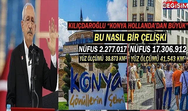 Kılıçdaroğlu bu sefer "Hollanda Konya'dan küçük" dedi