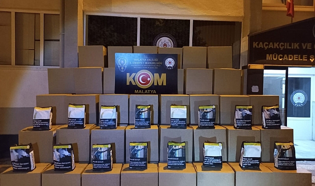 Malatya’da kaçak tütüne el konuldu