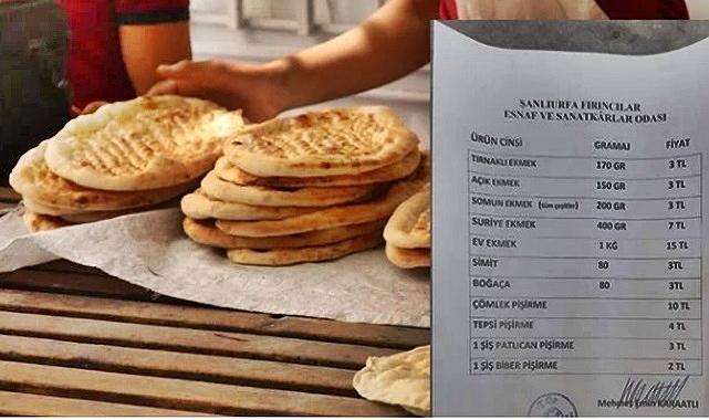 Şanlıurfa'da ekmeğe zam geldi!