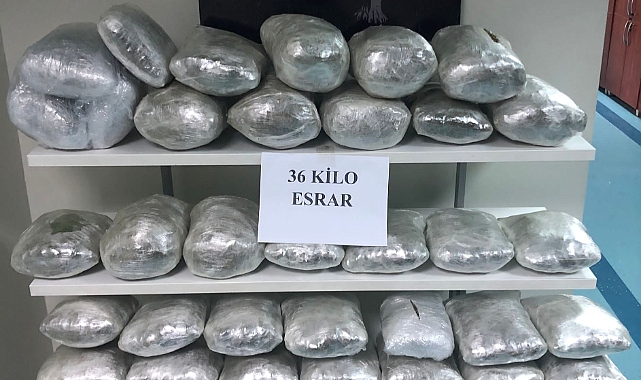 Ticari araçta 37 kilo esrar ele geçirildi!