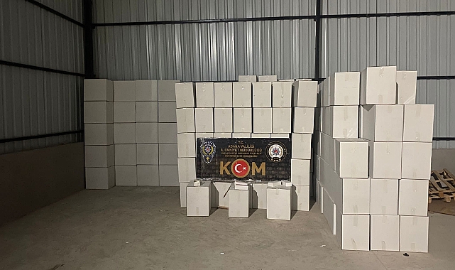 Adana'da 39 milyon kaçak makaron ele geçirildi