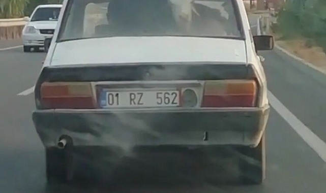 Otomobilin arkasında pes dedirten görüntü