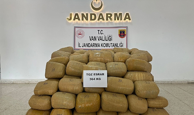 364 kilo toz esrar ele geçirildi!
