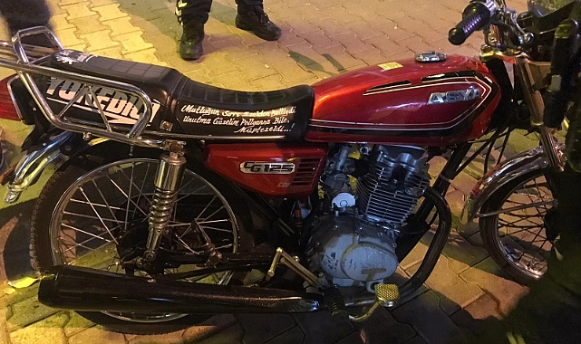 Çalıntı motosikletle yakalanan şahıs, gözaltına alındı