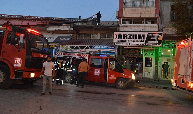 İş yerinde çıkan yangın korkuttu