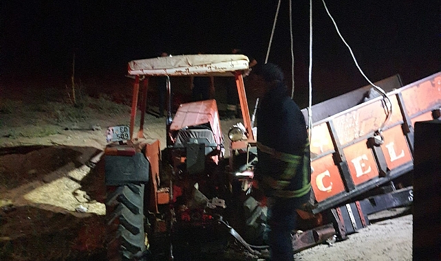 İşçileri taşıyan traktör kaza yaptı 1 ölü, 6 yaralı