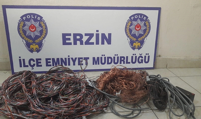 Matkap ve bakır kablo çalan 3 kişi yakalandı