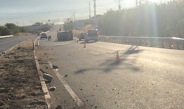 Refüje çarparak metrelerce savruldu: 3 yaralı