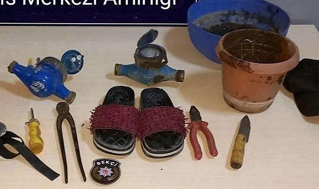Su sayacı çalan hırsız tutuklandı