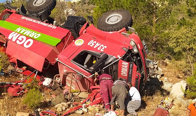 Yangına giden orman personeli kaza yaptı: 3 yaralı