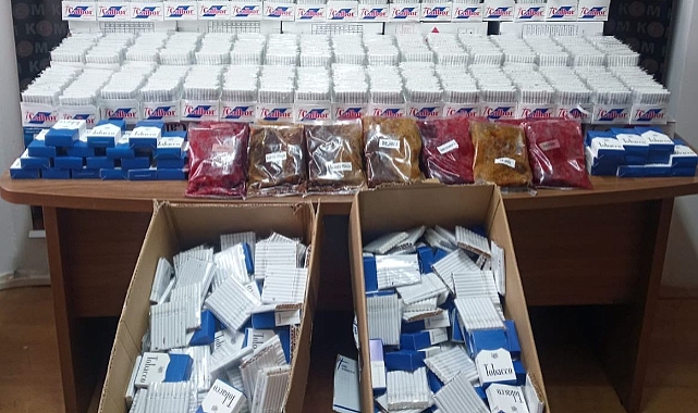 Polis ekipleri tarafından 30 bin makaron yakalandı