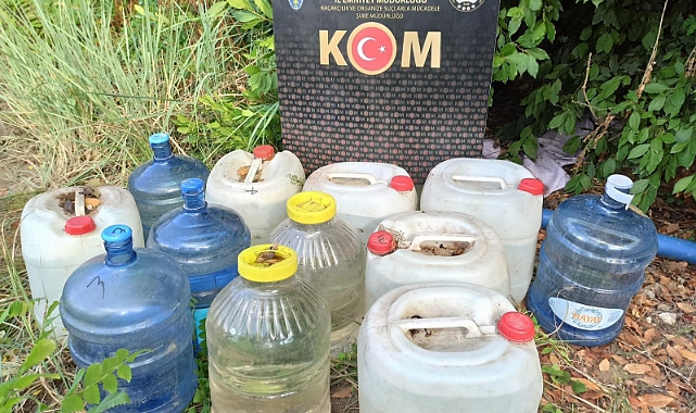 1 ton 672 kilogram kaçak içki ele geçirildi