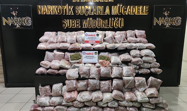 Şanlıurfa Bulvarı'nda 104 kilo uyuşturucu ele geçirildi