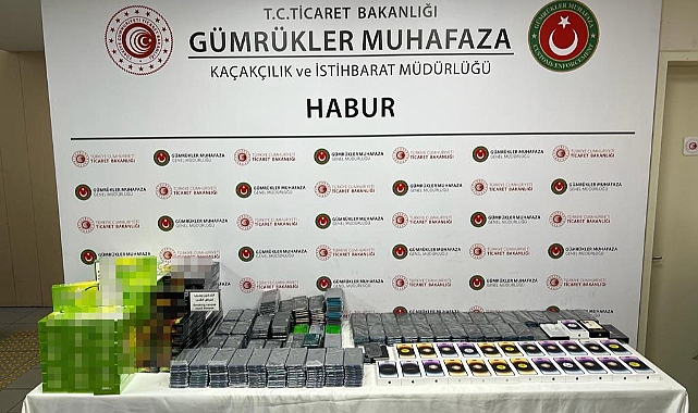 Habur Sınır Kapısı’nda 4 milyonluk kaçak ürün ele geçirildi