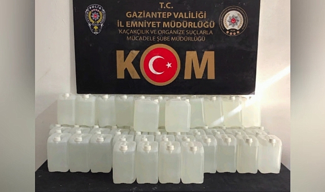 350 litre kaçak alkol ele geçirildi