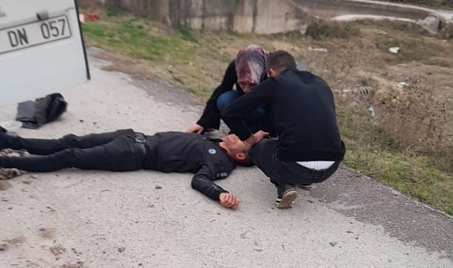 Aracıyla 40 metre yükseklikten şarampole yuvarlandı