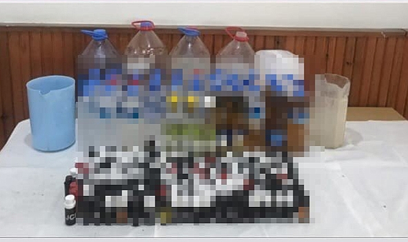 Bin 71 litre sahte ve kaçak alkol ele geçirildi