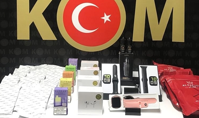 Gümrük kaçağı birçok ürün ele geçirildi