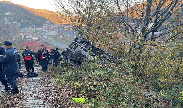 Öğrenci servisi uçuruma yuvarlandı: 1 ölü, 18 yaralı