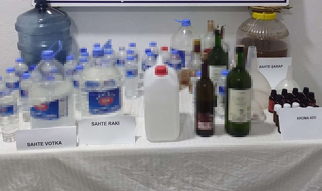 Sahte kaçak alkol operasyonu: 35 gözaltı
