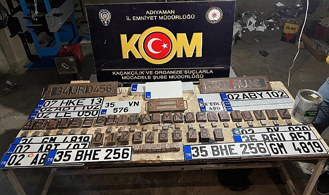 Sahte plaka basımına polis baskını