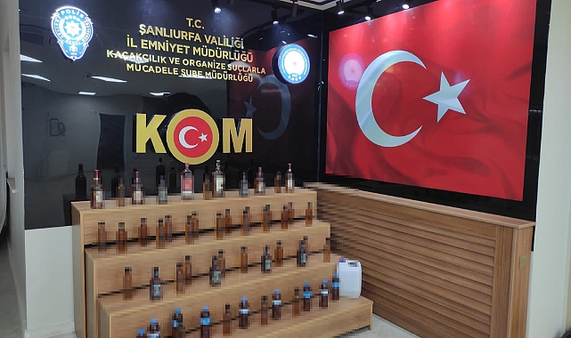 Şanlıurfa’da 53 şişe bandrolsüz alkol ele geçirildi