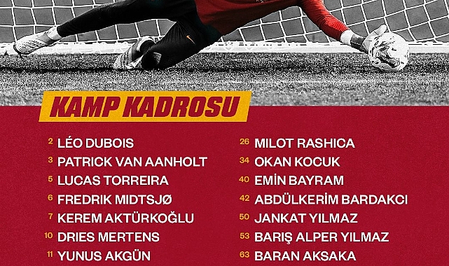 Galatasaray’da kamp kadrosu açıklandı: 8 eksik