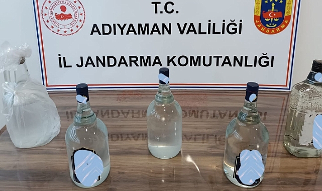 Jandarma sahte içki ele geçirdi