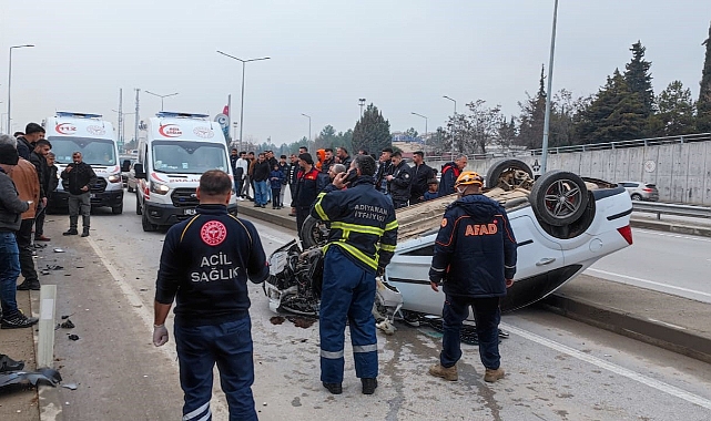 Otomobil takla attı 1 kişi yaralandı