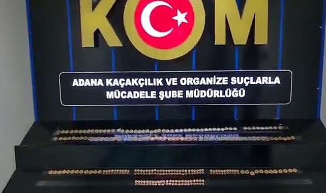 Adana'da darphane baskısı olmayan altınlar ele geçirildi