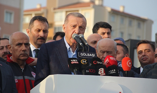 Cumhurbaşkanı Erdoğan deprem bölgesinde konuştu
