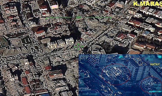 Depremin yıkıcı etkileri görüntülendi
