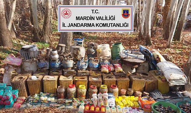 Terör örgütüne ait yaşam malzemeleri ele geçirildi