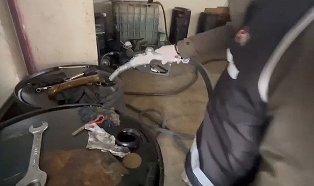 Bin 350 litre kaçak akaryakıt ele geçirildi