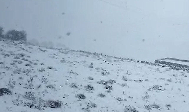 Mazıdağı beyaz örtüye büründü