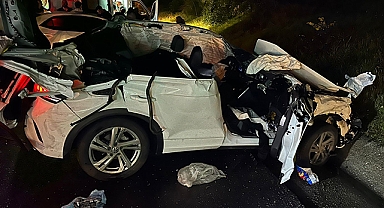 Otomobil ile tır çarpıştı: 1 ölü, 2 yaralı