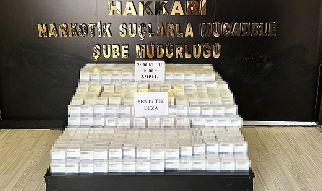 10 bin ampul sentetik ecza ele geçirildi