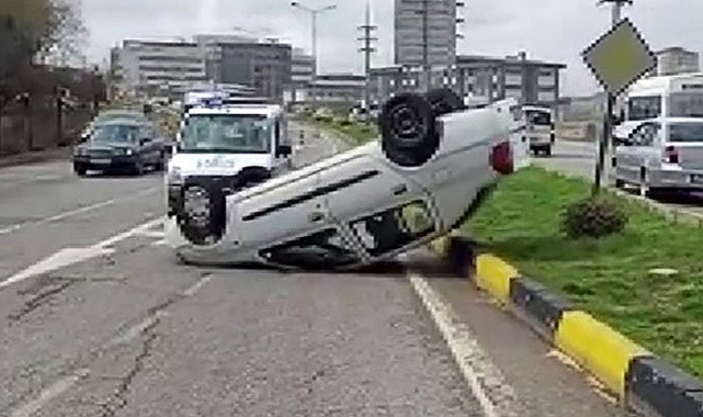 Otomobil takla attı: 2 yaralı