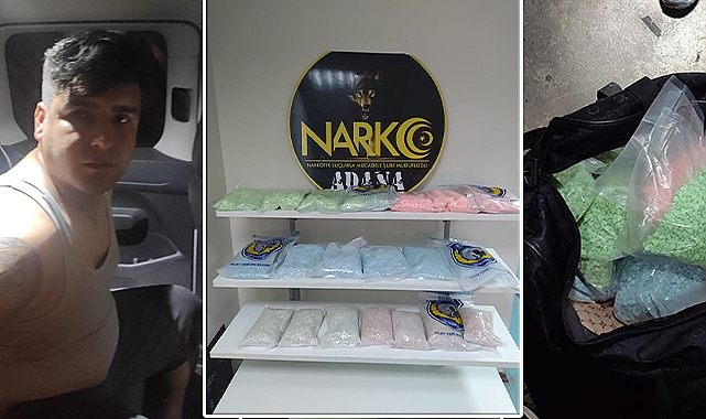Adana’da 100 bin uyuşturucu hap ele geçirdi