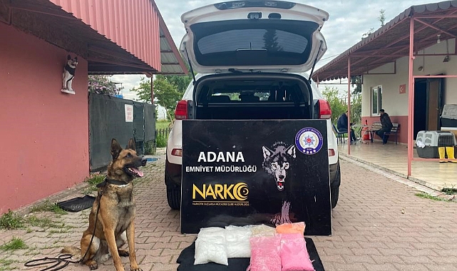Adana'da bir araçtan kilolarca metanfetamin çıktı