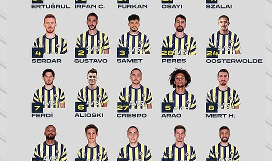 Fenerbahçe'nin, Sivasspor maçı kamp kadrosu belli oldu