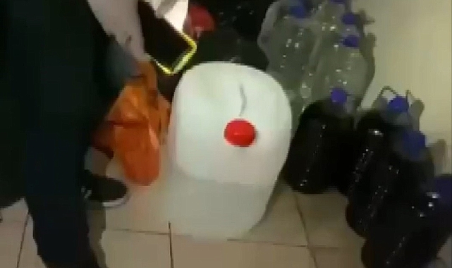 Gaziantep'te 200 litre sahte alkol bulundu