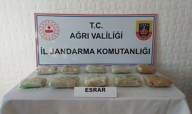 Ağrı’da 10 kilo uyuşturucu ele geçirildi