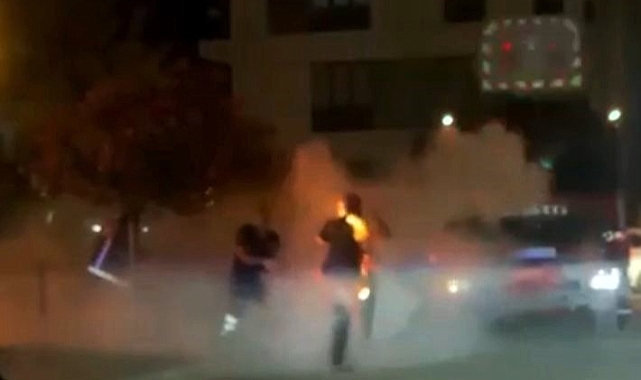 Sakarya'da korkunç olay: Sokak ortasında alev aldı