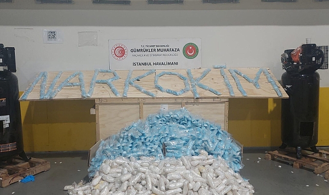 Havaalanı'nda 427 kilogram metamfetamin ele geçirildi