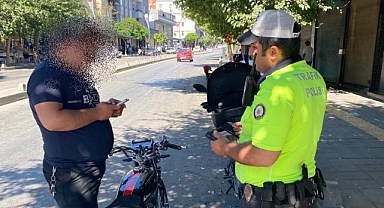 Motosiklet sürücülerine ceza yağdı
