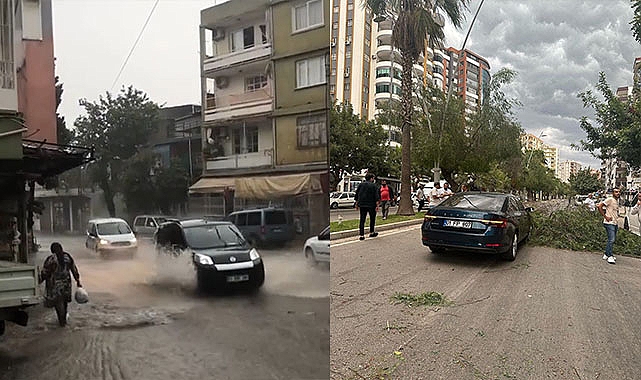  Adana’da kuvvetli yağış ve rüzgar hayatı olumsuz etkiled